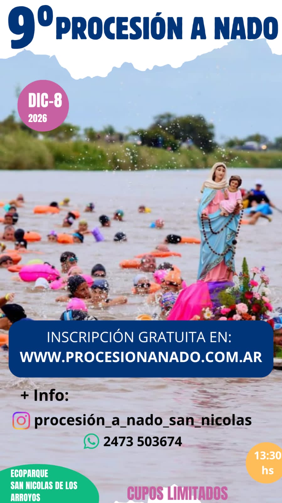 Flyer Oficial Procesión a Nado